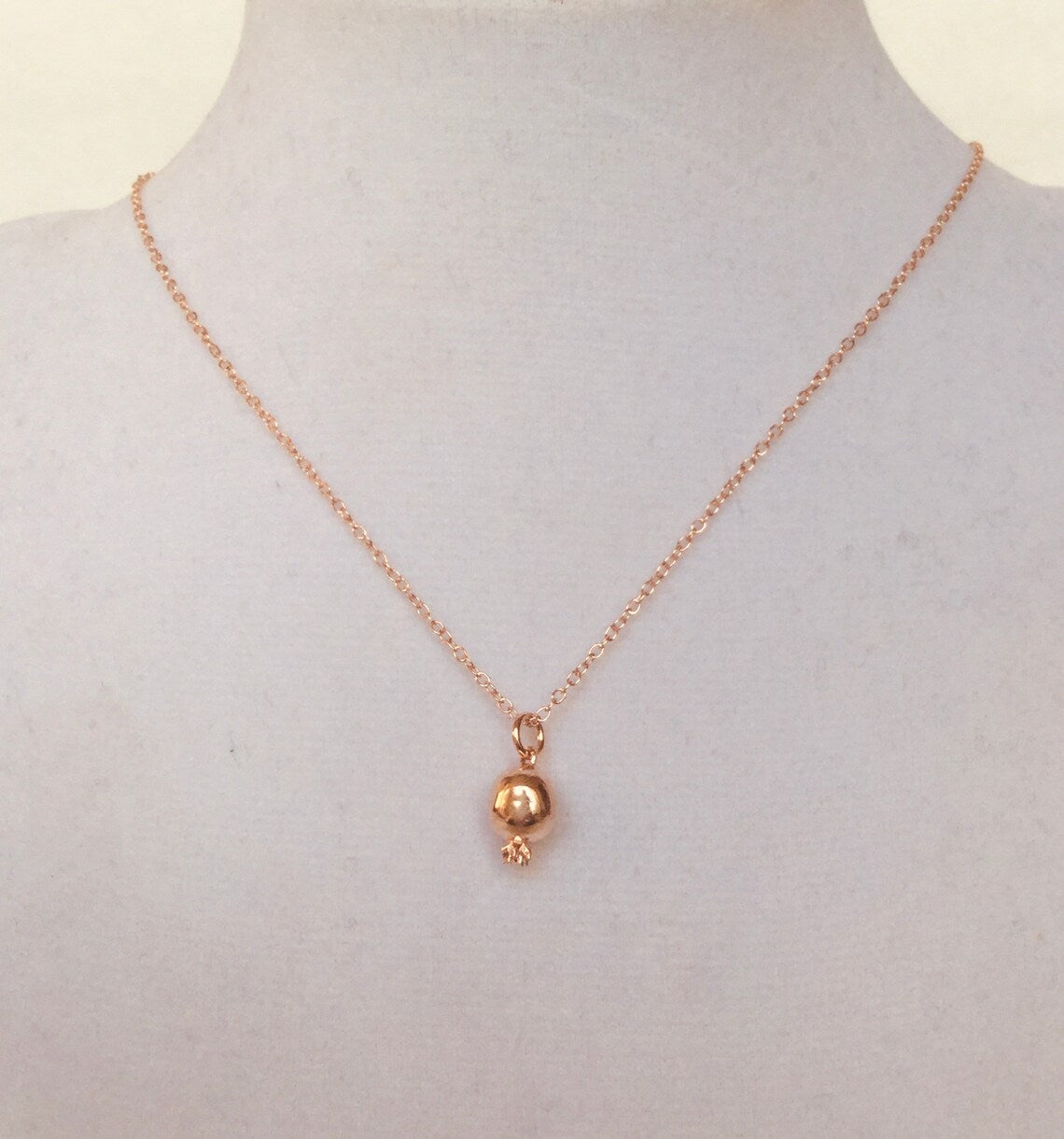 Rose Gold Pomegranate Charm/Pendant 18K