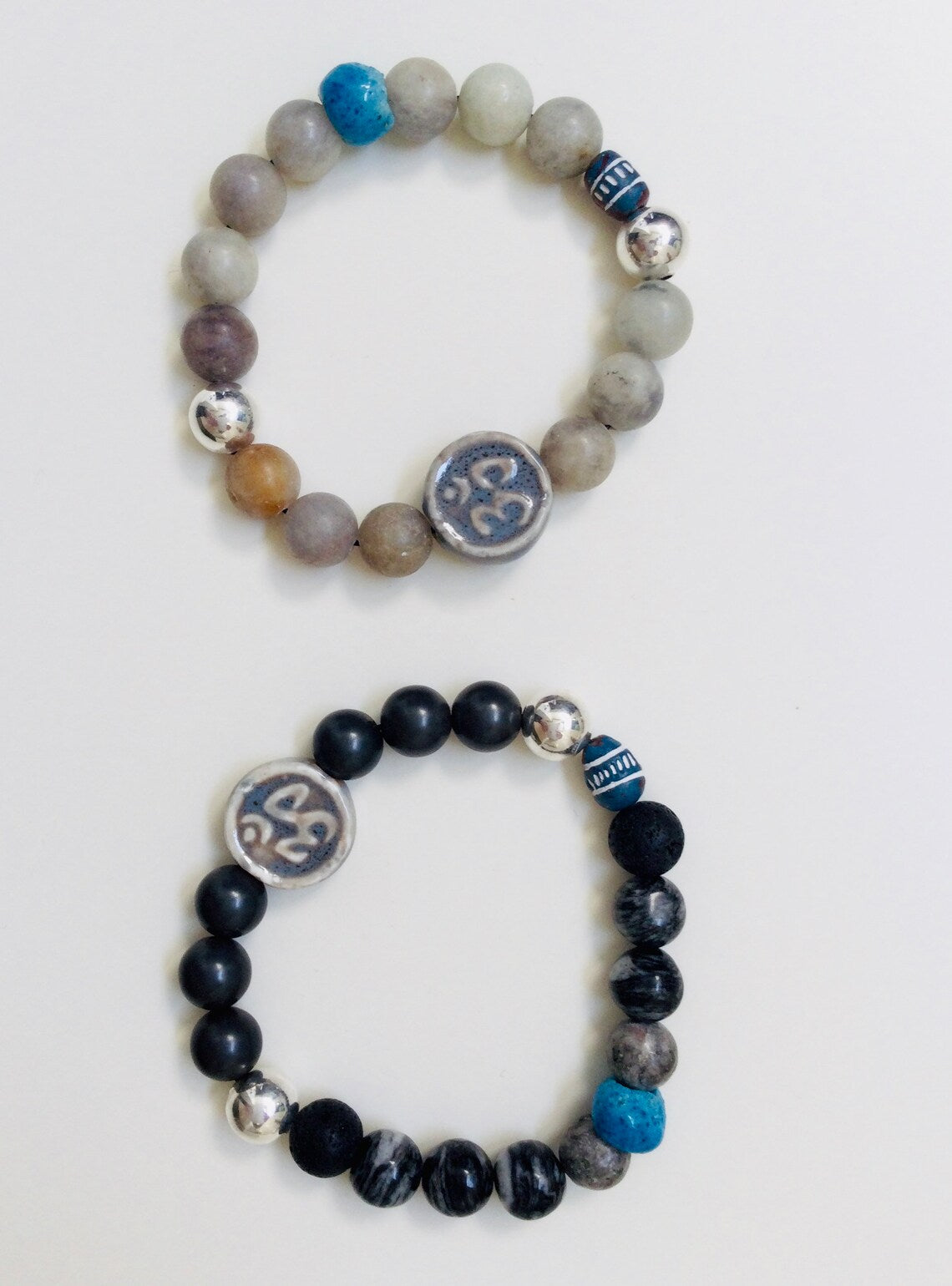 Rumi, Spiritual Chakra Mens Bracelet / light