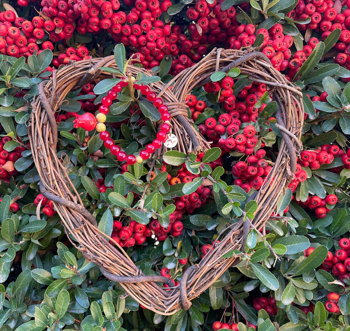 The Love Red Ceramic Pomegranate with LOVE charm