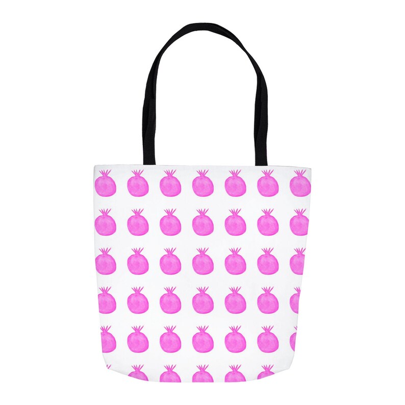 Pink Pomegranate Tote Bag