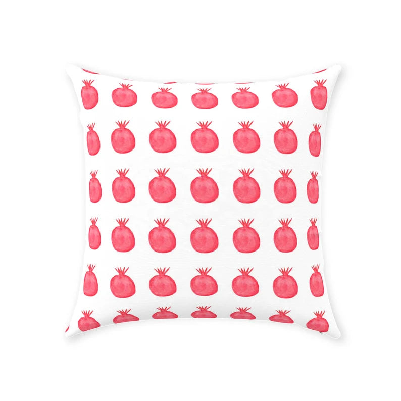 Red Pomegranate Pattern Pillow