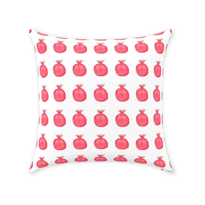 Red Pomegranate Pattern Throw Pillow